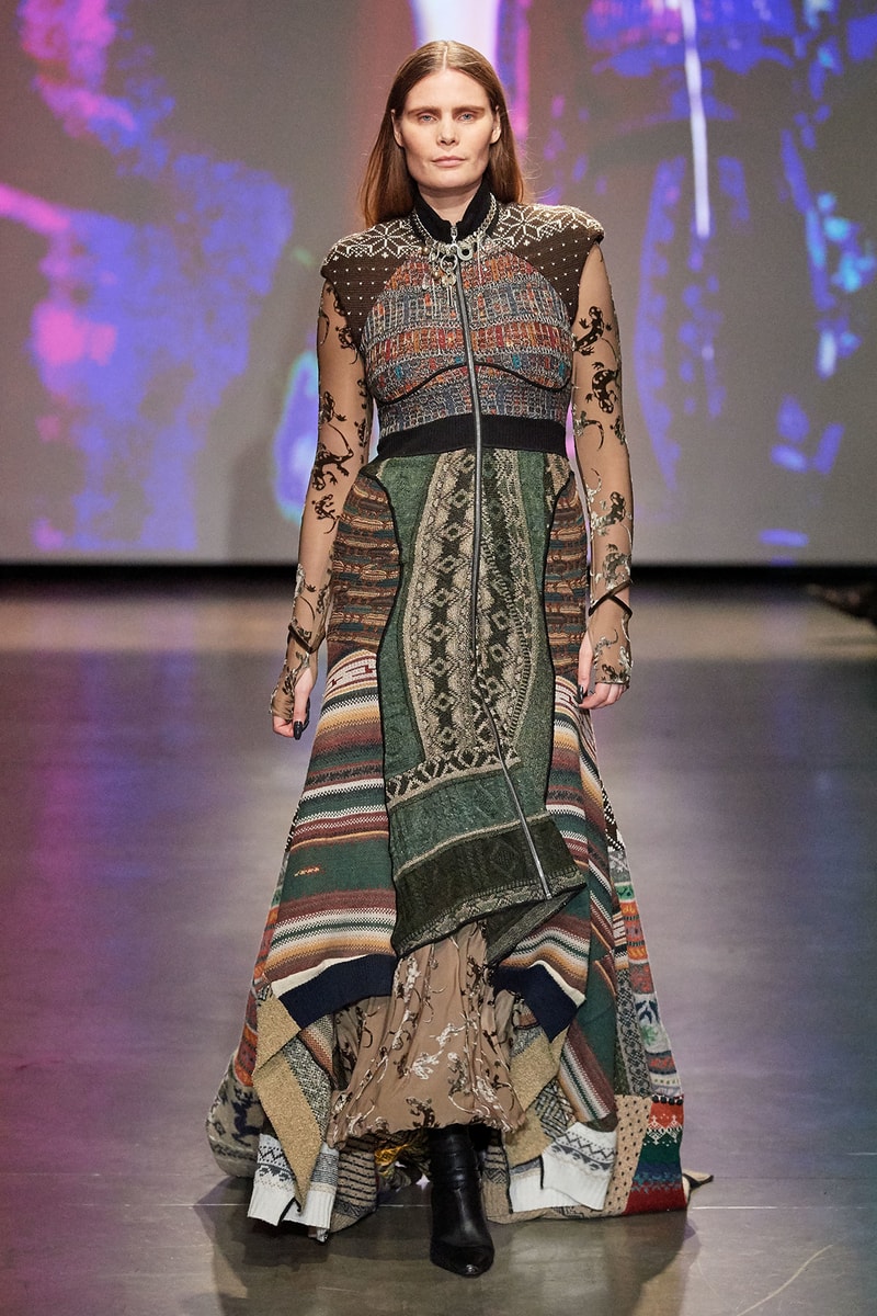 Marine Serre Fall/Winter 2020 Collection Runway Show Knit Dress
