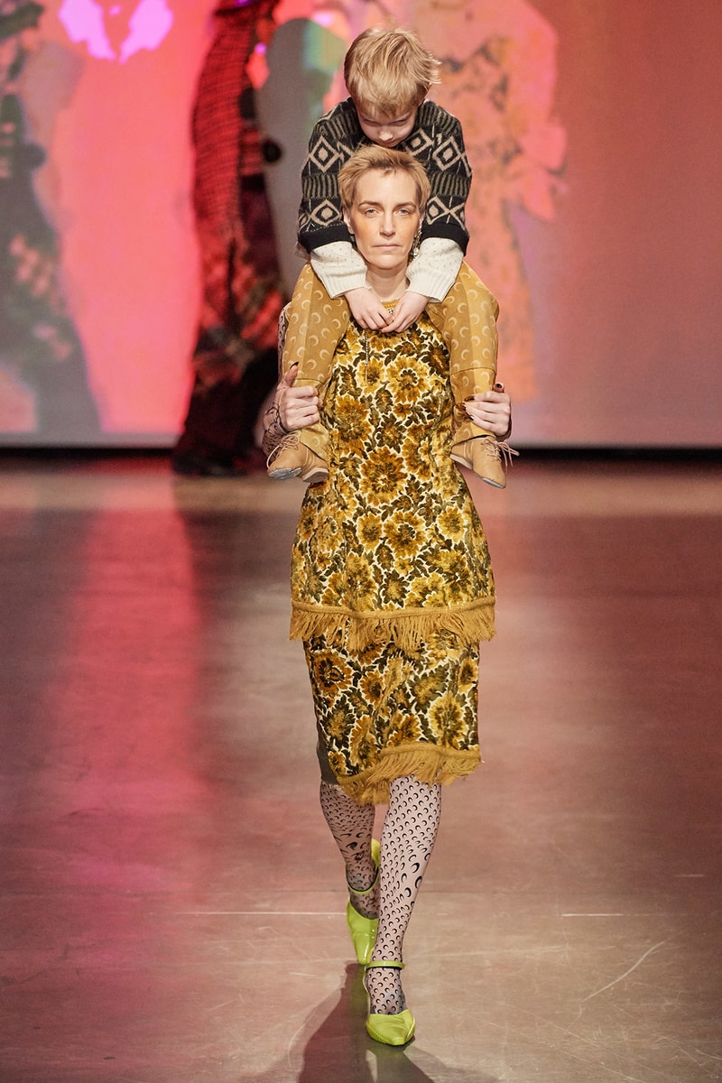 Marine Serre Fall/Winter 2020 Collection Runway Show Tapestry Top Skirt