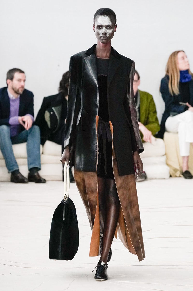 Marni Fall/Winter 2020 Collection Runway Show Coat Black