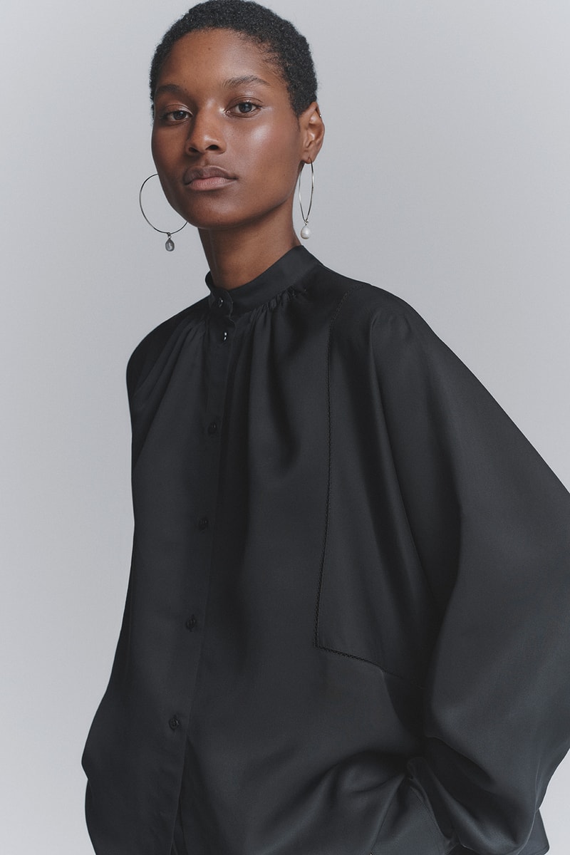 jil sander matchesfashion spring summer collaboration installation lucie luke meier suits black white pants