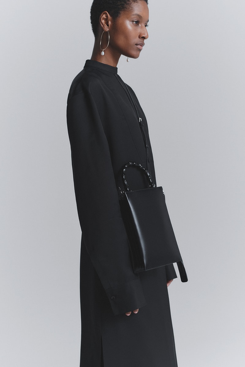 jil sander matchesfashion spring summer collaboration installation lucie luke meier suits black white pants