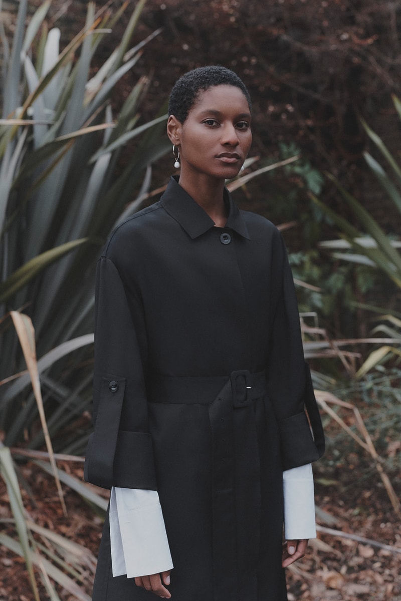 jil sander matchesfashion spring summer collaboration installation lucie luke meier suits black white pants
