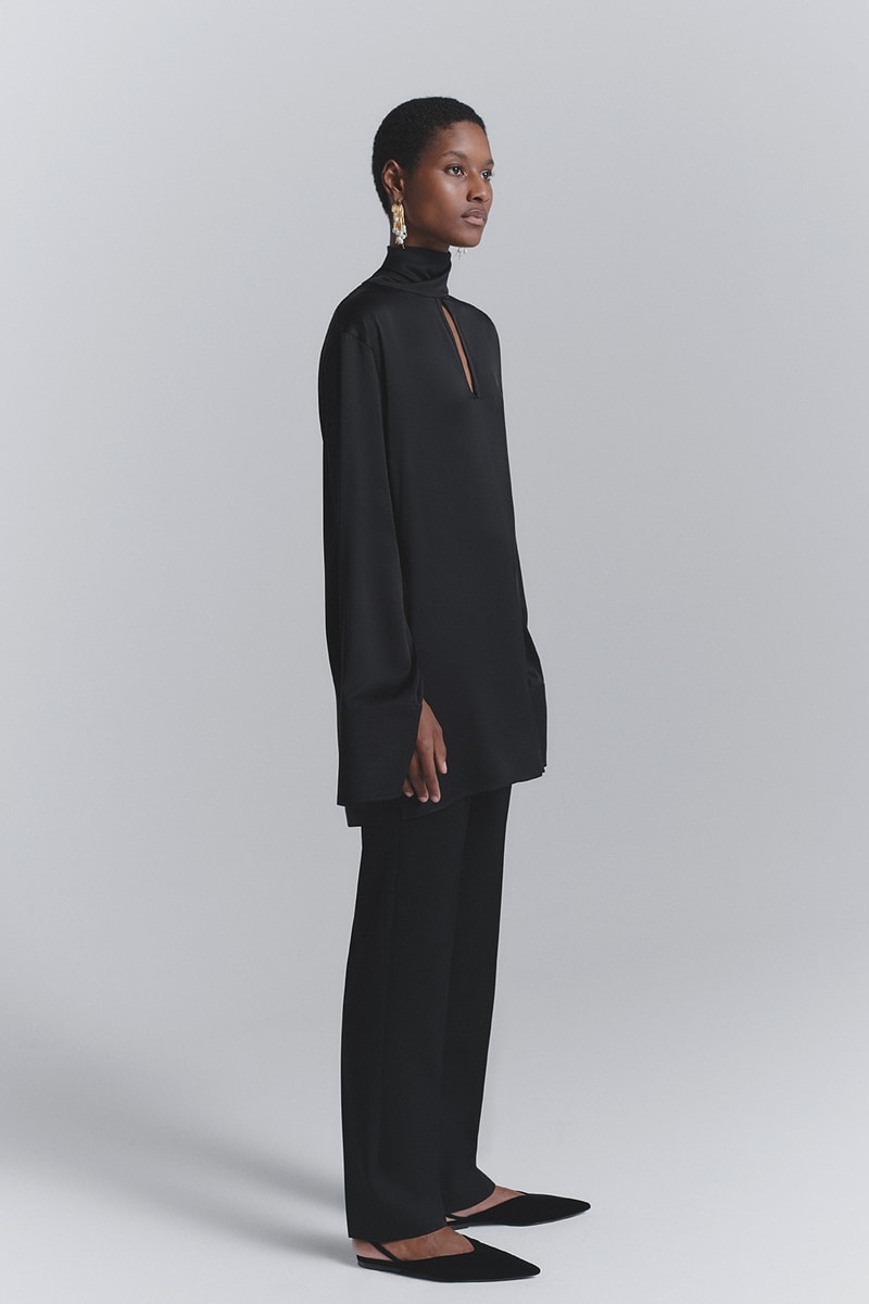 jil sander matchesfashion spring summer collaboration installation lucie luke meier suits black white pants