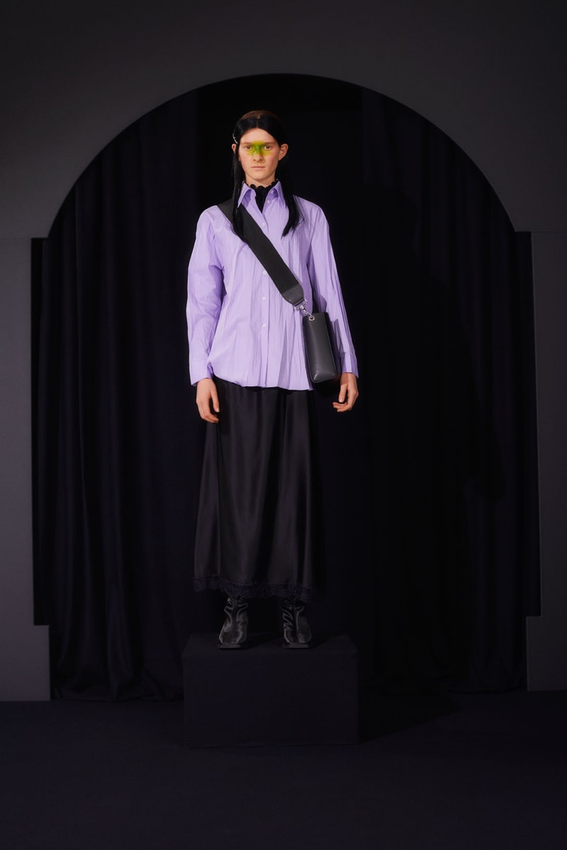 mm6 maison margiela fall winter collection lookbook john galliano boots dresses bags trompe loeil