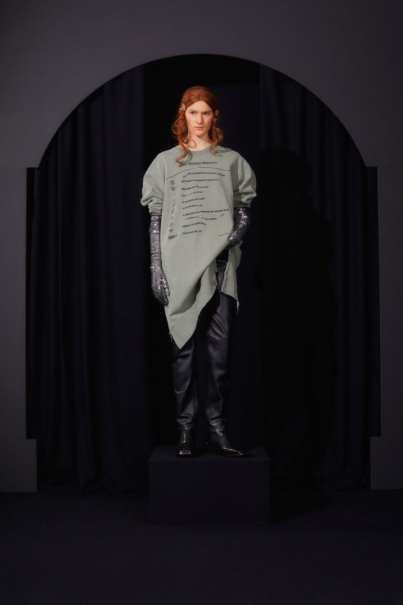 mm6 maison margiela fall winter collection lookbook john galliano boots dresses bags trompe loeil
