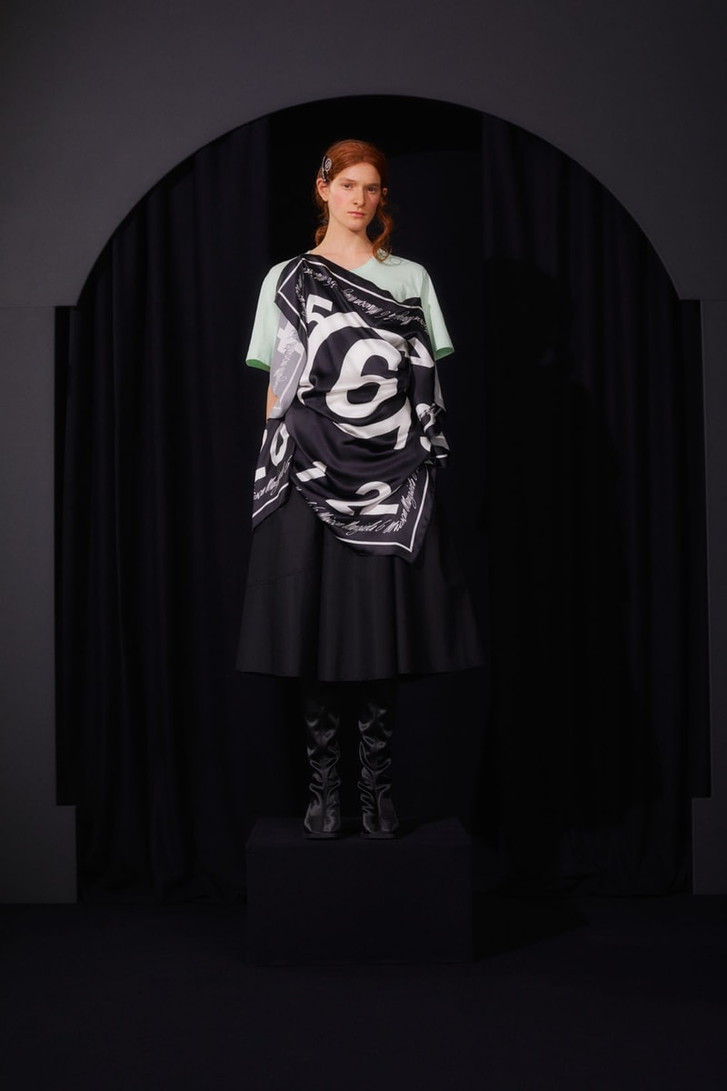 mm6 maison margiela fall winter collection lookbook john galliano boots dresses bags trompe loeil