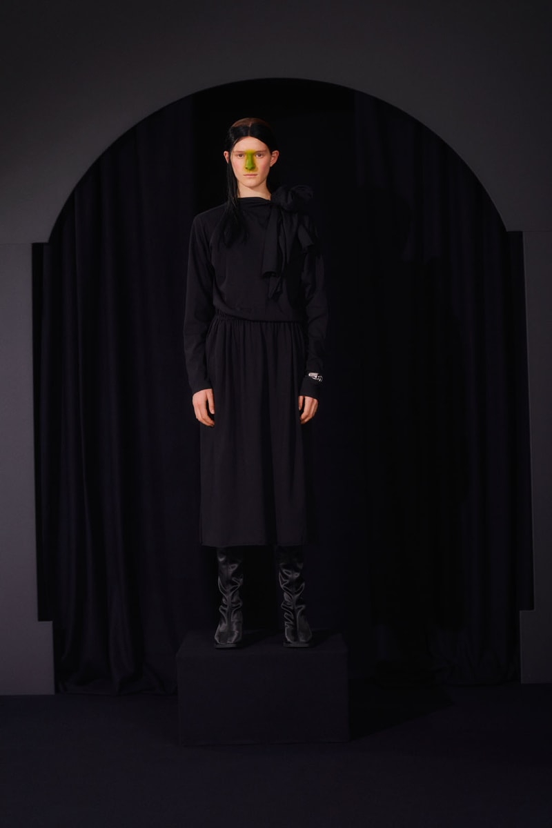 mm6 maison margiela fall winter collection lookbook john galliano boots dresses bags trompe loeil