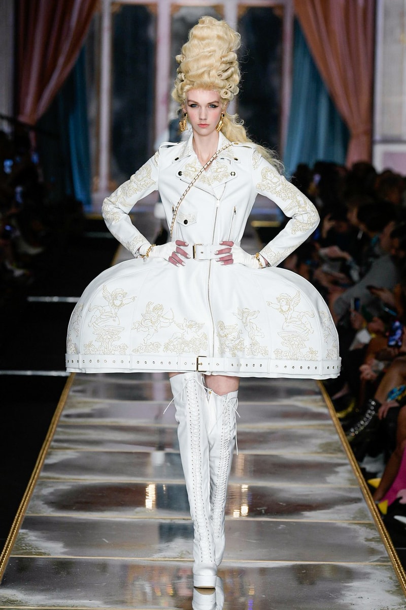 Moschino Fall/Winter 2020 Collection Runway Show Mini Dress White