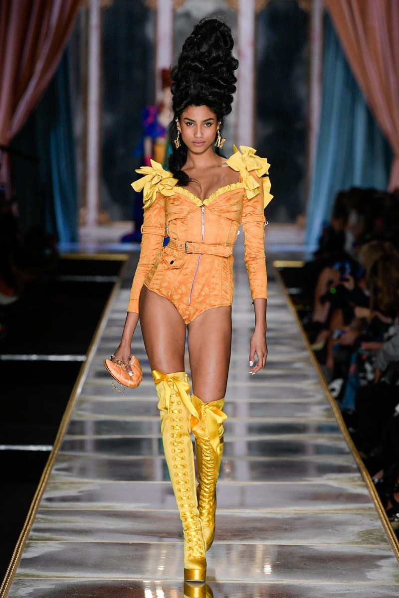 Moschino Fall/Winter 2020 Collection Runway Show Bodysuit Orange