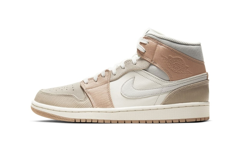 nike air jordan 1 mid milan sneakers pastel beige tan off white