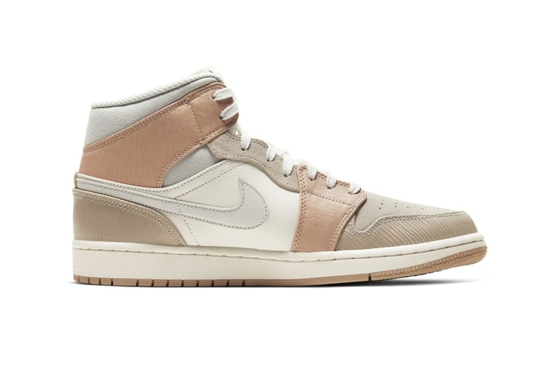 nike air jordan 1 mid milan sneakers pastel beige tan off white