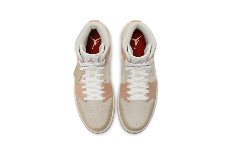nike air jordan 1 mid milan sneakers pastel beige tan off white