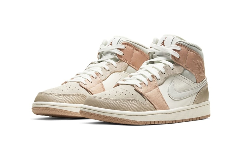 nike air jordan 1 mid milan sneakers pastel beige tan off white