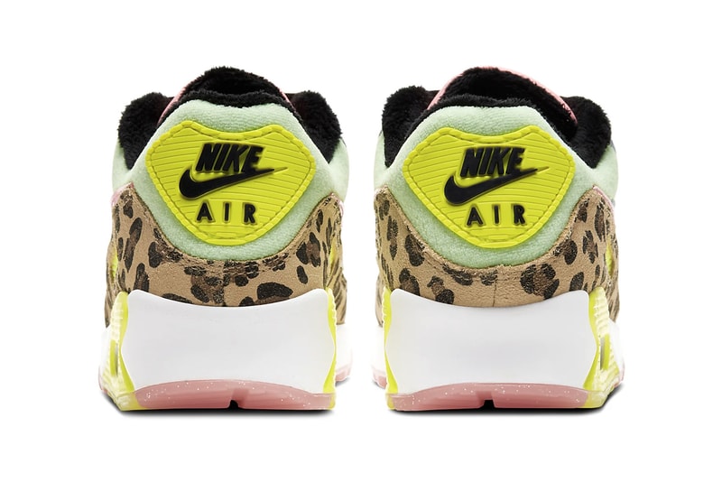 nike air max 90 womens sneakers leopard print pastel blue neon green pink shoes footwear sneakerhead