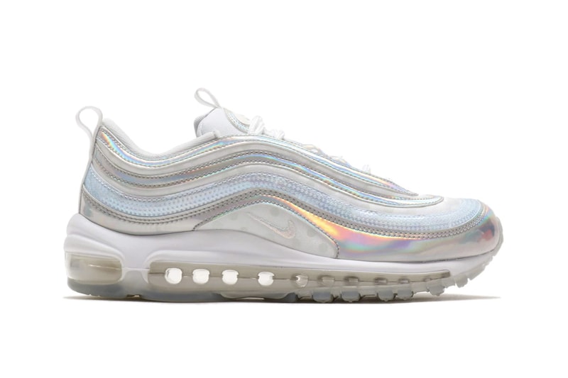 Nike Air Max 97 Metallic Iridescent Silver White Sneaker Shoe Trainer