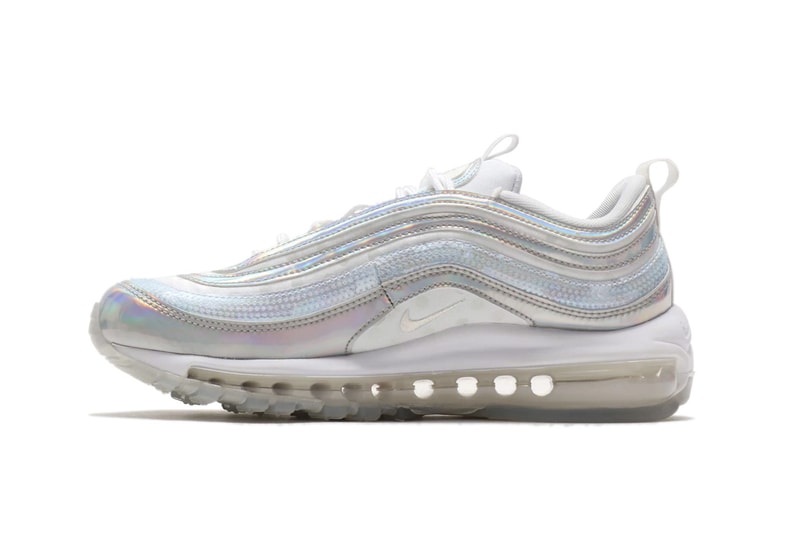 Nike Air Max 97 Metallic Iridescent Silver White Sneaker Shoe Trainer