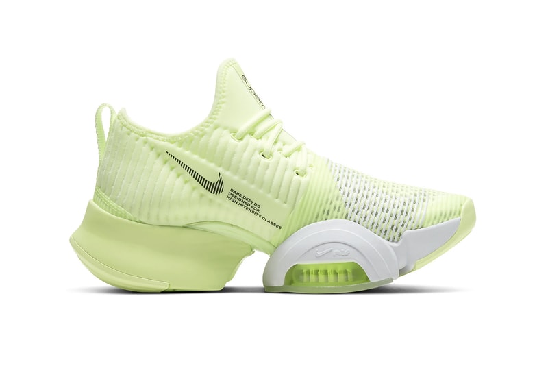 nike air zoom superrep womens hiit class sneakers white lime green