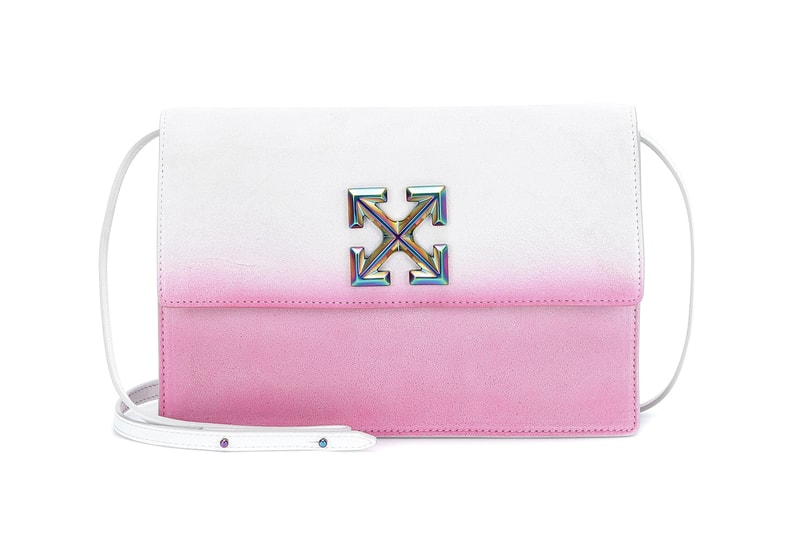 off white jitney tote crossbody bag white fuchsia pink gradient virgil abloh