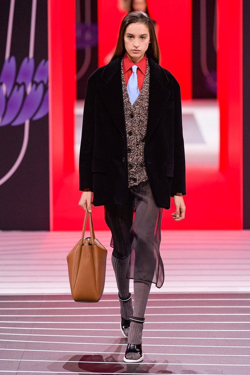 Prada Fall/Winter 2020 Collection Runway Show Sheer Skirt