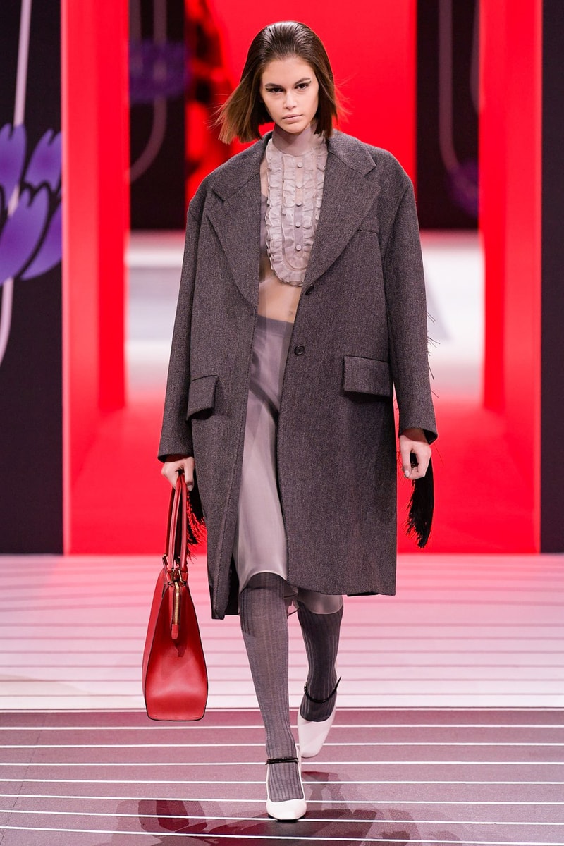 Prada Fall/Winter 2020 Collection Runway Show Coat Grey