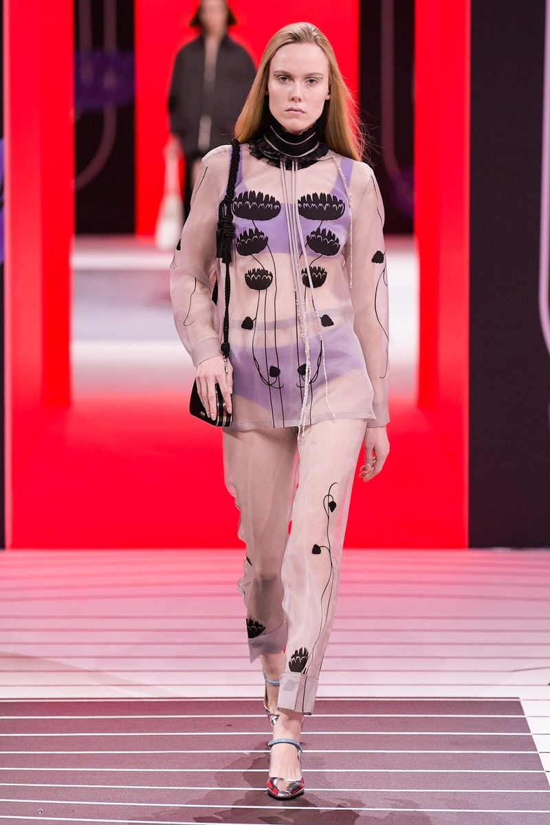Prada Fall/Winter 2020 Collection Runway Show Sheer Pants Top