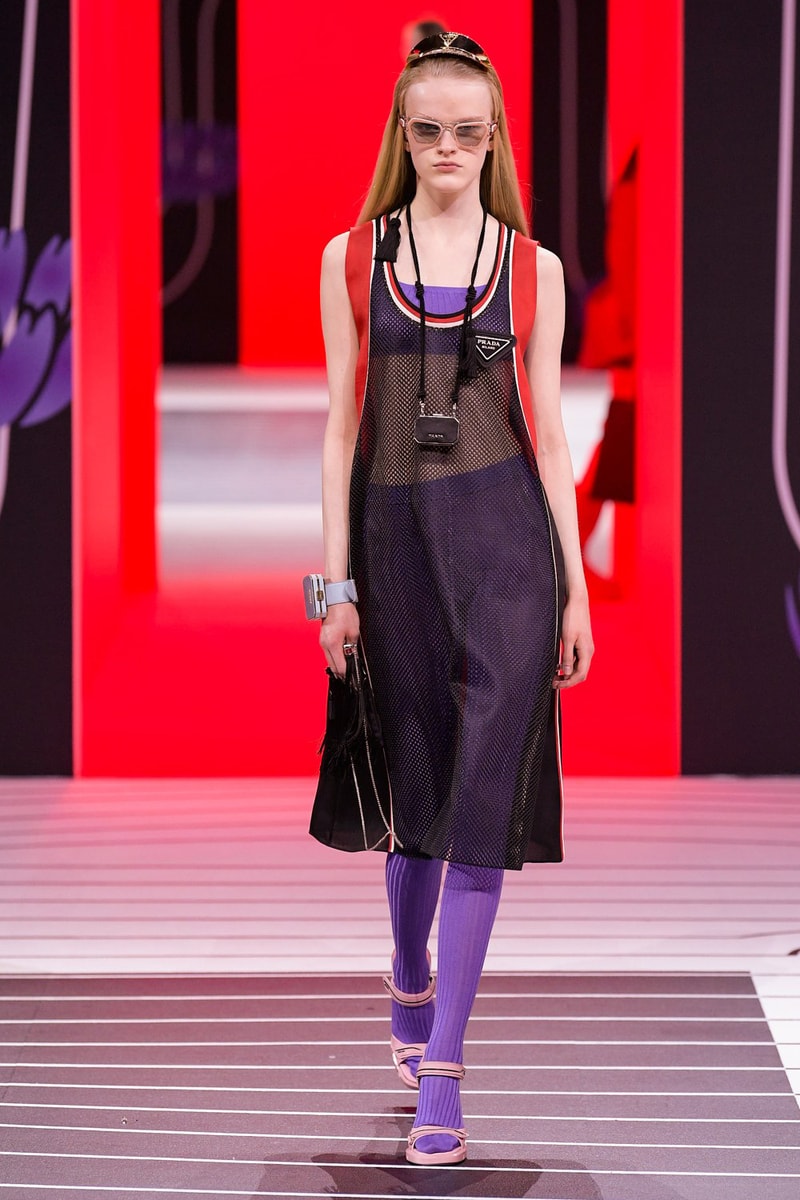 Prada Fall/Winter 2020 Collection Runway Show Sheer Dress
