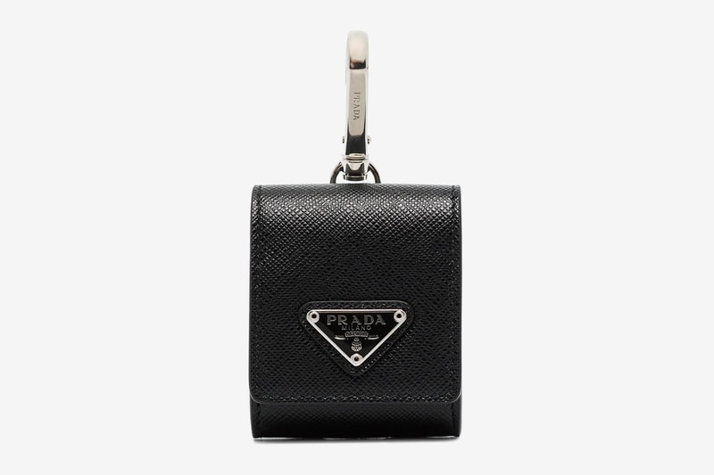Prada Logo Leather Logo AirPod Case 