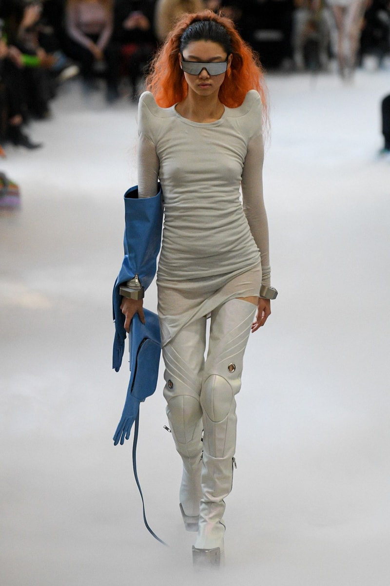 Rick Owens Fall/Winter 2020 Collection Runway Show Mini Dress Grey