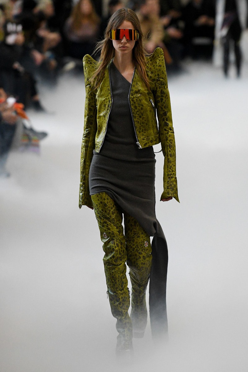 Rick Owens Fall/Winter 2020 Collection Runway Show Jacket Boots Green