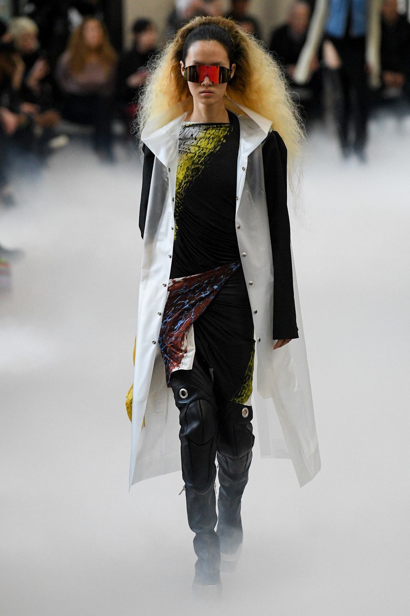 Rick Owens Fall/Winter 2020 Collection Runway Show Coat Clear Plastic