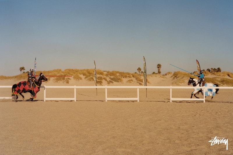 stussy spring 2020 californian knights campaign joust duel surrealism