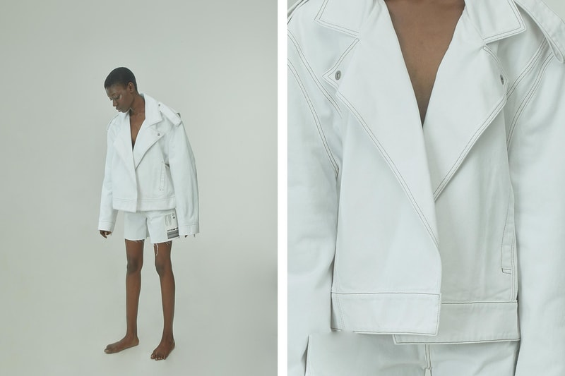 TTSWTRS Spring/Summer 2020 Collection Lookbook Denim Biker Jacket Shorts White