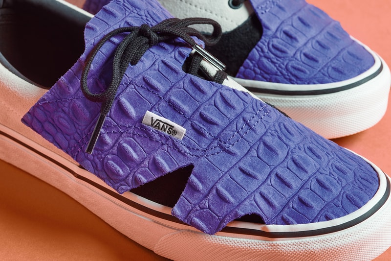 vans origami pack era slip on sneakers black white purple shoes footwear sneakerhead