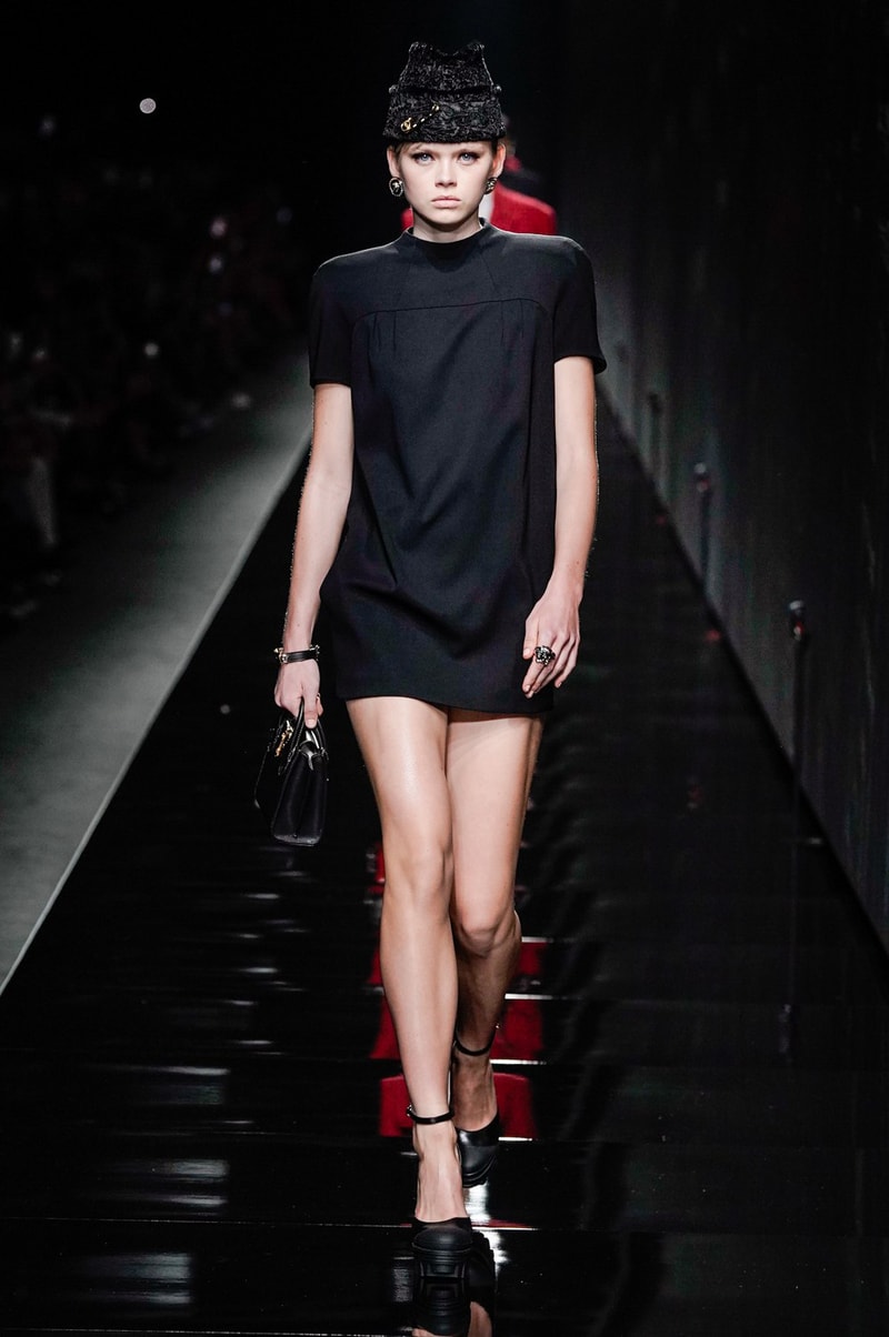 Versace Fall/Winter 2020 Collection Runway Show Mini Dress Black