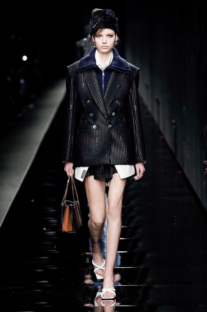 Versace Fall/Winter 2020 Collection Runway Show Jacket Black