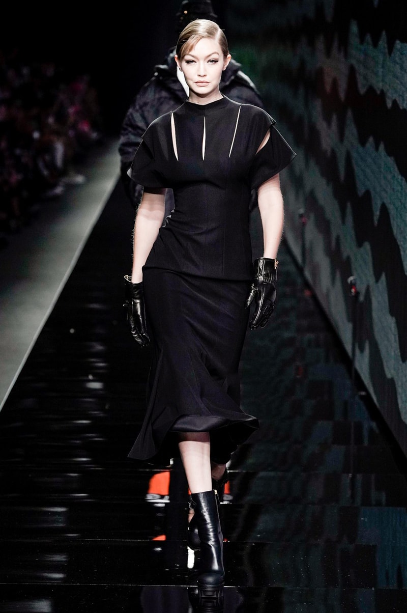 Versace Fall/Winter 2020 Collection Runway Show Maxi Dress Black