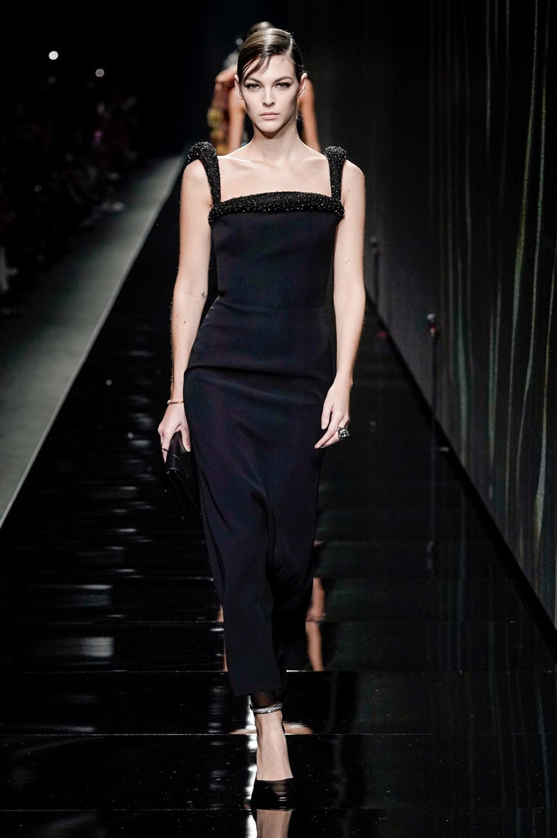 Versace Fall/Winter 2020 Collection Runway Show Dress Black