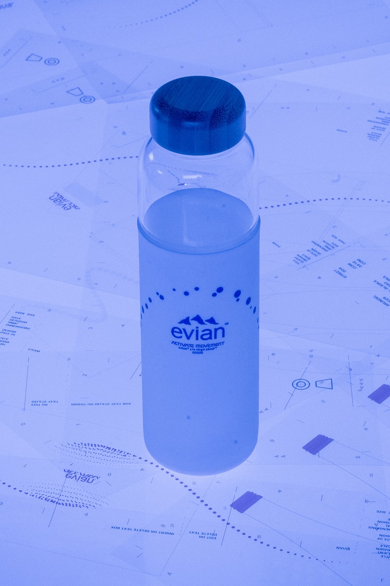 virgil abloh evian water collaboration limited edition sustainability innovation contest new york fashion week nyfw