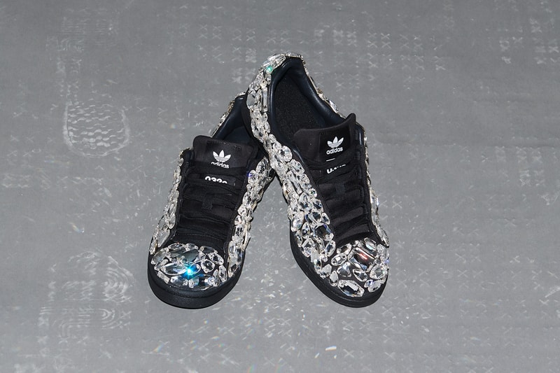 032c adidas Campus Swarovski Crystals Sneakers Black White