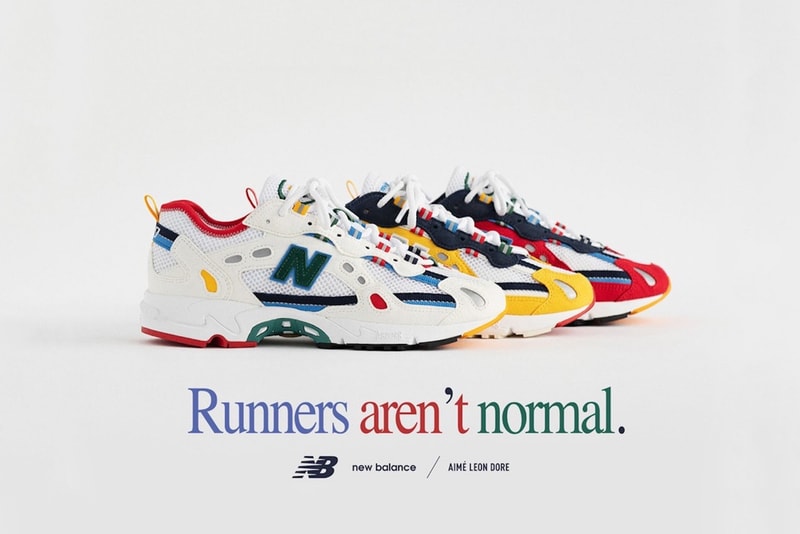 aime leon dore new balance collaboration spring summer outerwear hoodies black blue red green yellow
