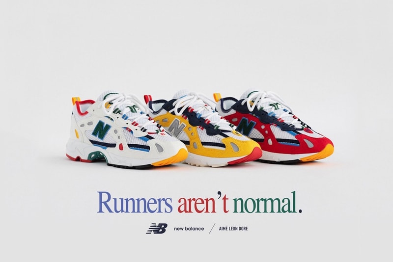 aime leon dore new balance collaboration spring summer outerwear hoodies black blue red green yellow