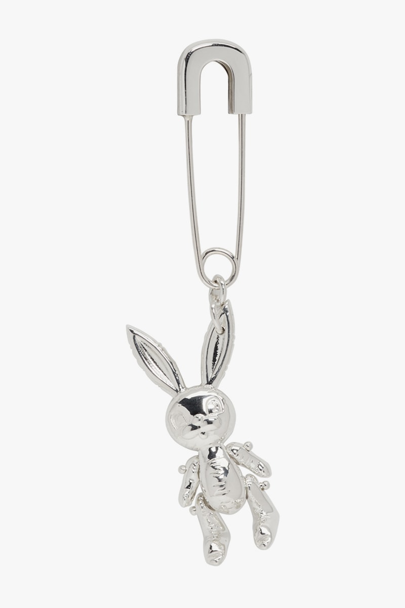 AMBUSH Silver Earrings Necklaces Safety Pin Bunny Teddy Bear Purple Lighter Jewelry Accessories
