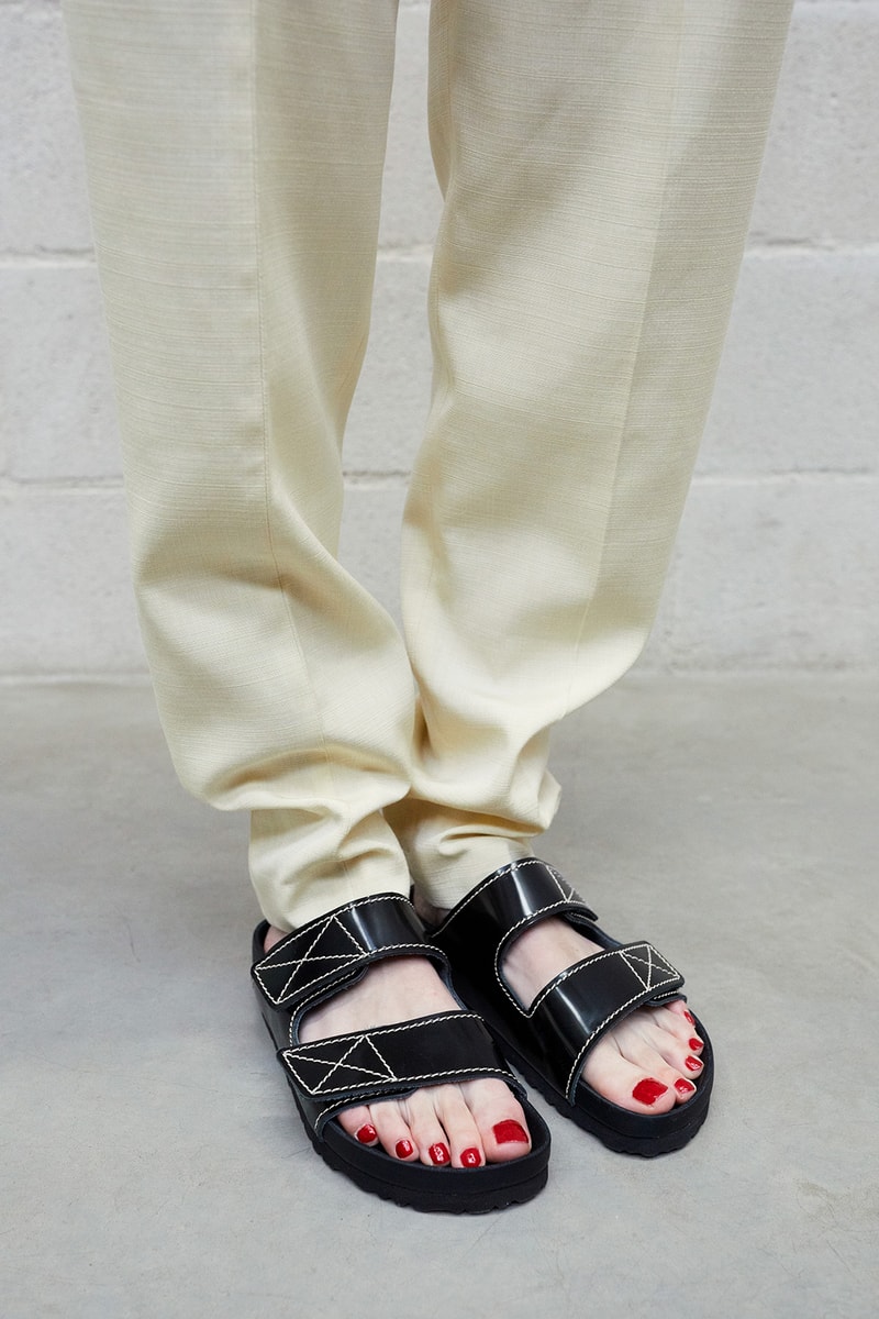 birkenstock proenza schouler juergen teller peter miles collaboration arizona milano sandals unisex shoes footwear yellow white black silver