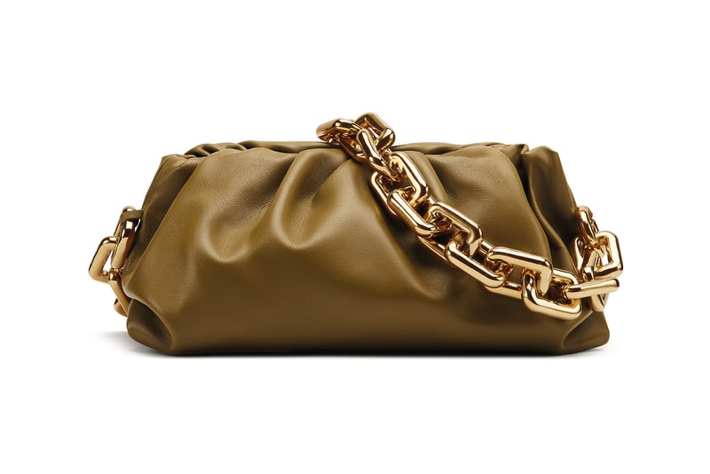 Bottega Veneta Spring/Summer 2020 Chain Pouch Zebra Print Brown Moutarde