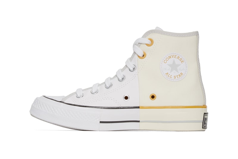 converse chuck 70 high sneakers reconstructed black off white shoes footwear sneakerhead yellow purple orange 