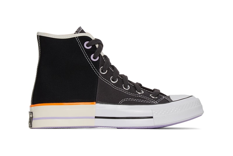 converse chuck 70 high sneakers reconstructed black off white shoes footwear sneakerhead yellow purple orange 