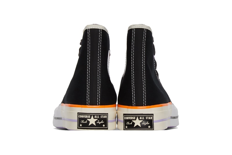 converse chuck 70 high sneakers reconstructed black off white shoes footwear sneakerhead yellow purple orange 