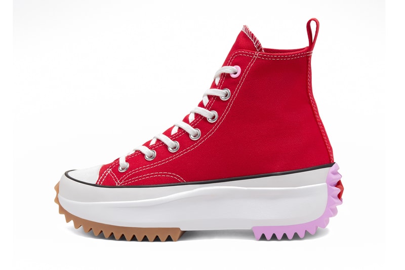 Converse Run Star Hike SS20 Red Teal Release Platform Shoe Spring Colorway