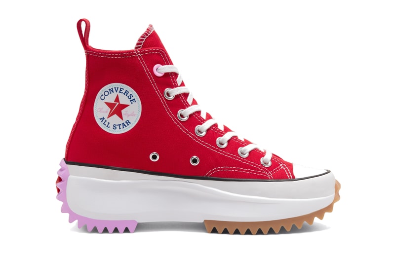 Converse Run Star Hike SS20 Red Teal Release Platform Shoe Spring Colorway