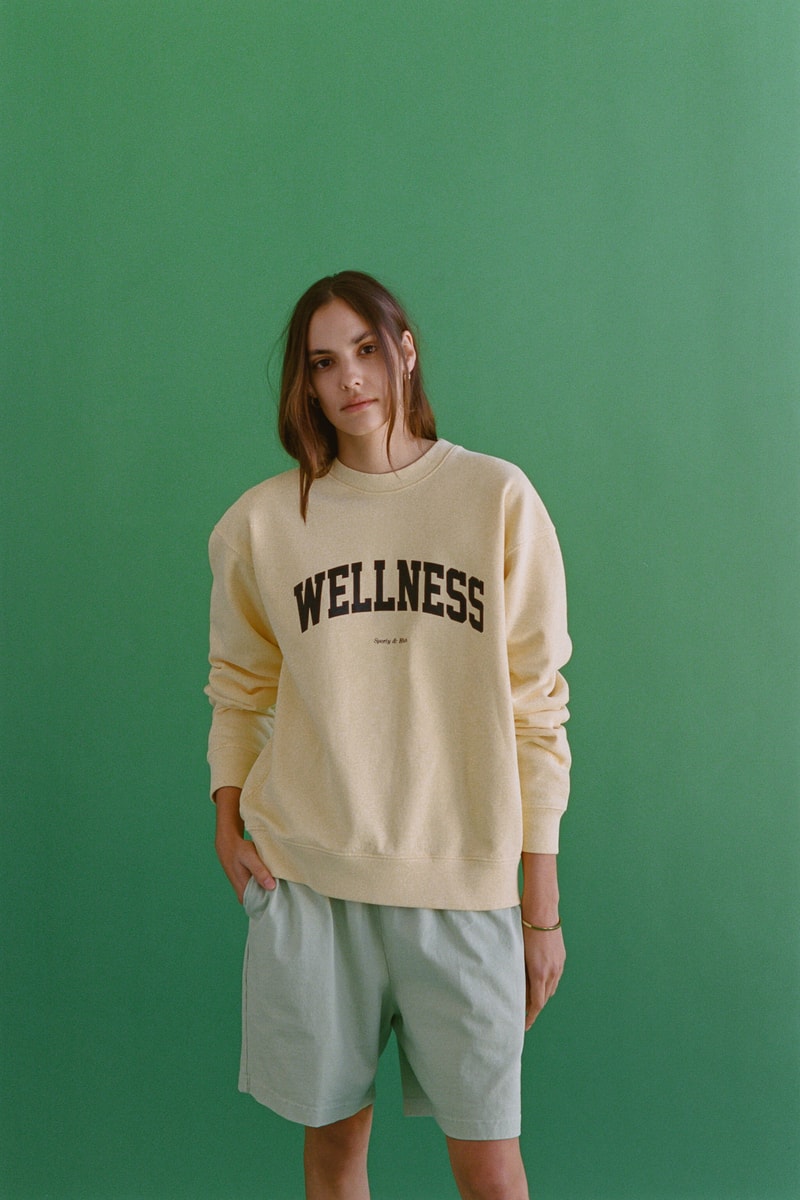 Sporty & Rich Emily Oberg Spring 2020 Collection Campaign Sweatshirt Logo T-Shirt 